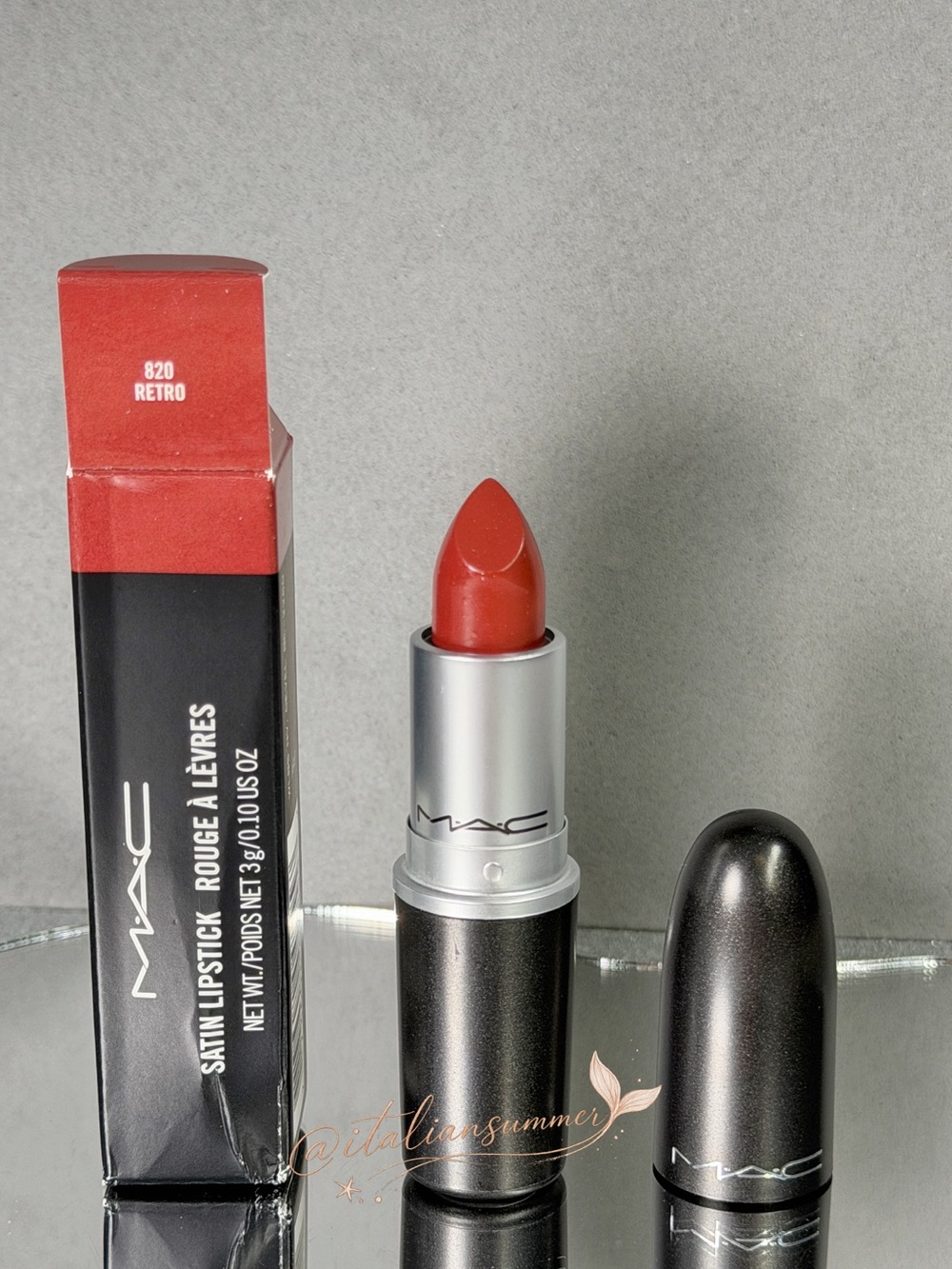 New! MAC Satin Lipstick 820 RETRO Discontinued New In Box